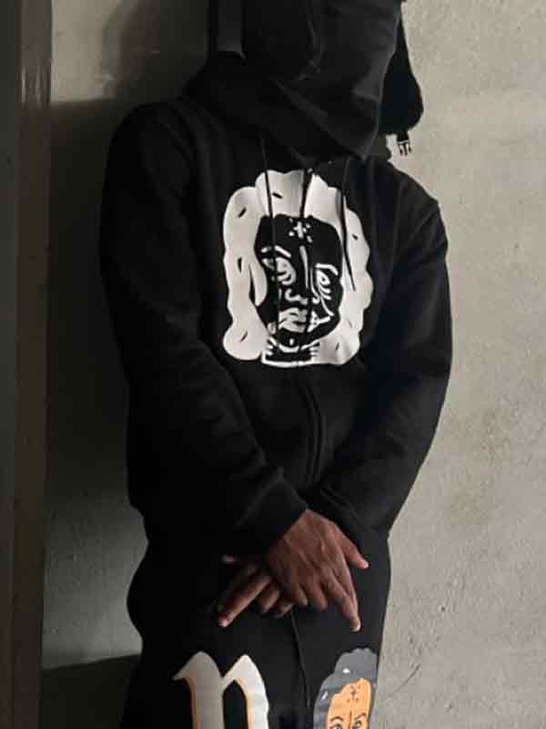 Men's Funny Street Print Oversized Hoodie-3