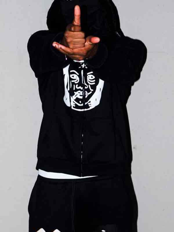 Men's Funny Street Print Oversized Hoodie-1