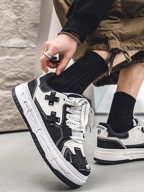 Men's Cross Patch Casual Sneakers-1